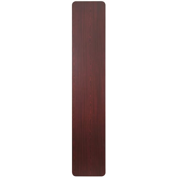 Flash Furniture Rectangle Training Table, 18" W, 96" L, 30" H, Laminate Top, Wood Grain - YT-1896-MEL-WAL-GG