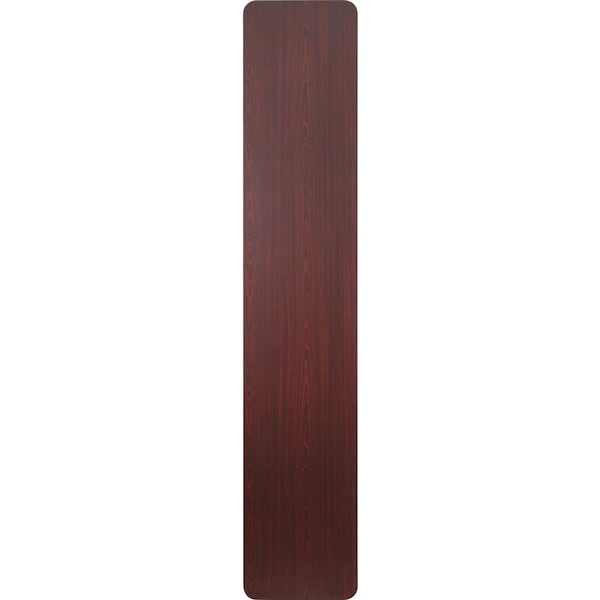 Flash Furniture Rectangle Training Table, 18" W, 96" L, 30" H, Laminate Top, Wood Grain - YT-1896-MEL-WAL-GG