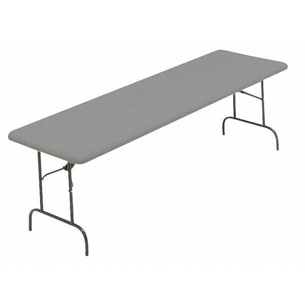 Iceberg Rectangle IndestrucTable Commercial Folding Table, Charcoal - 30" x 96", 30" W, 96" L, 29" H - 65537