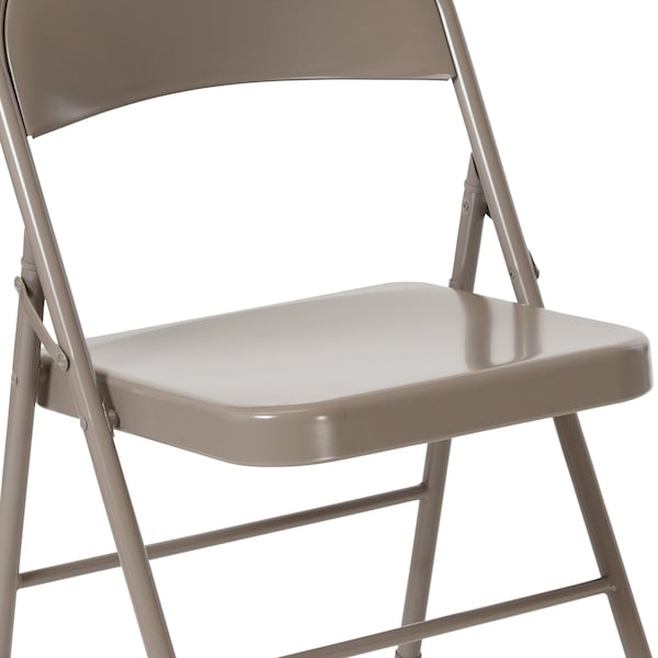 Flash Furniture HERCULES Series Double Braced Gray Metal Folding Chair - 4-BD-F002-GY-GG