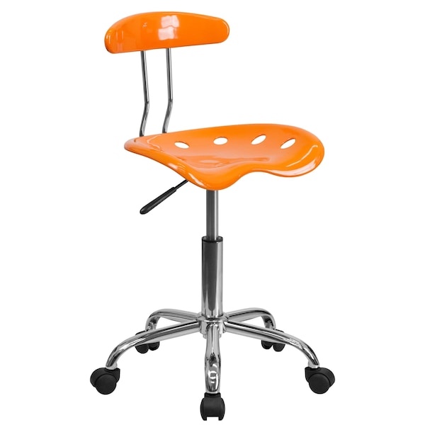 Flash Furniture Contemporary Chair, 20-1/4" to 25-3/4", Orange - LF-214-ORANGEYELLOW-GG