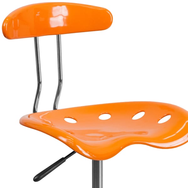 Flash Furniture Contemporary Chair, 20-1/4" to 25-3/4", Orange - LF-214-ORANGEYELLOW-GG
