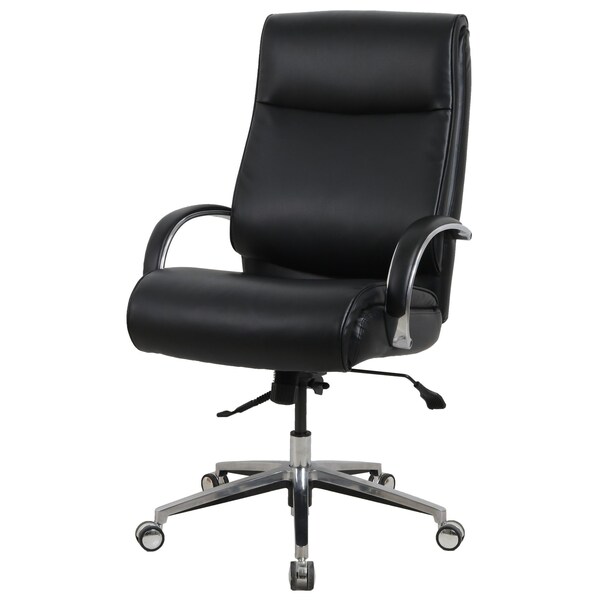 We'Re It Chuze, the Big & Tall it Office Chair with Black Bonded Leather, 300 lb Weight Capacity - OFD-553-BLK