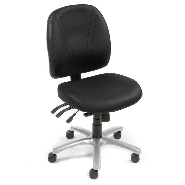 Global Industrial Ergonomic Anti-bacterial 8 Way Adjustable Chair - Black - 250605BK