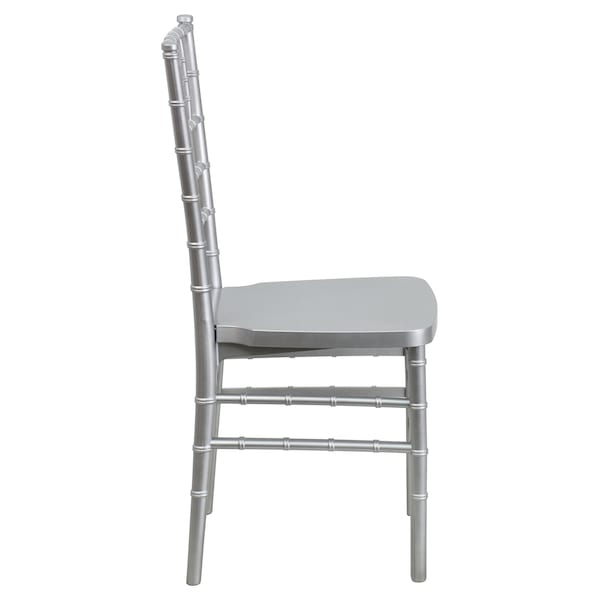 Flash Furniture HERCULES PREMIUM Series Silver Resin Stacking Chiavari Chair - 2-LE-SILVER-GG