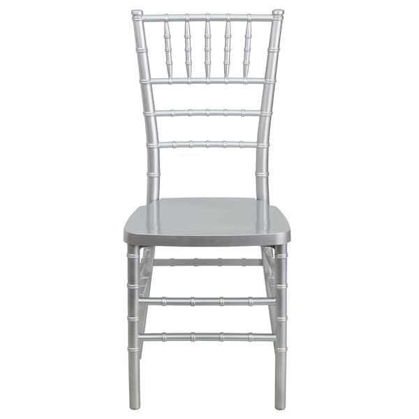 Flash Furniture HERCULES PREMIUM Series Silver Resin Stacking Chiavari Chair - 2-LE-SILVER-GG