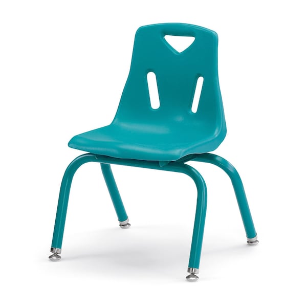 Jonti-Craft Berries Stacking Chair with Powder-Coated Legs, 12 in. Ht, Teal - 8122JC1005