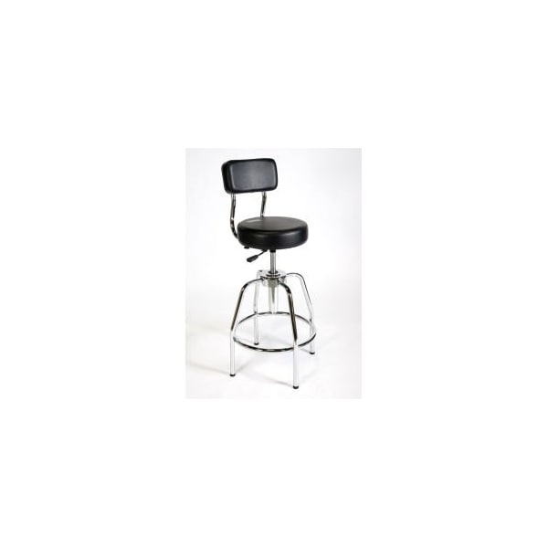 Lds Industries ShopSol Vinyl Drafting Stool - Heavy-Duty - Black - 3010002