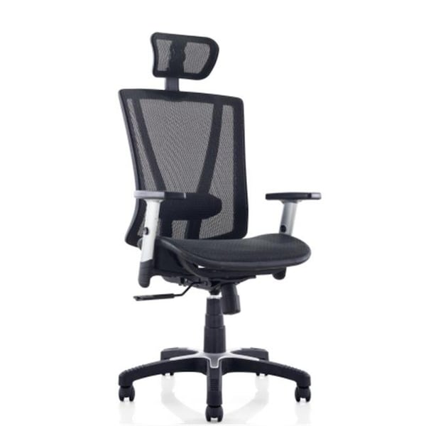 Canary Products Canary Products MSH112BK Fully Meshed Ergo Office Chair with Headrest - Black - MSH112BK