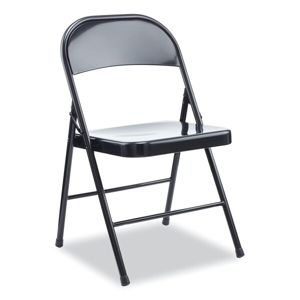 Alera Armless Steel Folding Chair, Supports Up to 275 lb, Black, PK4, 4PK - ALECA941