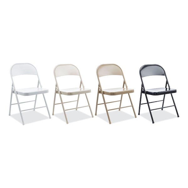 Alera Armless Steel Folding Chair, Supports Up to 275 lb, Black, PK4, 4PK - ALECA941
