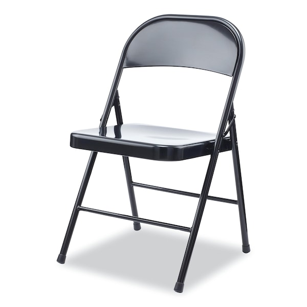 Alera Armless Steel Folding Chair, Supports Up to 275 lb, Black, PK4, 4PK - ALECA941