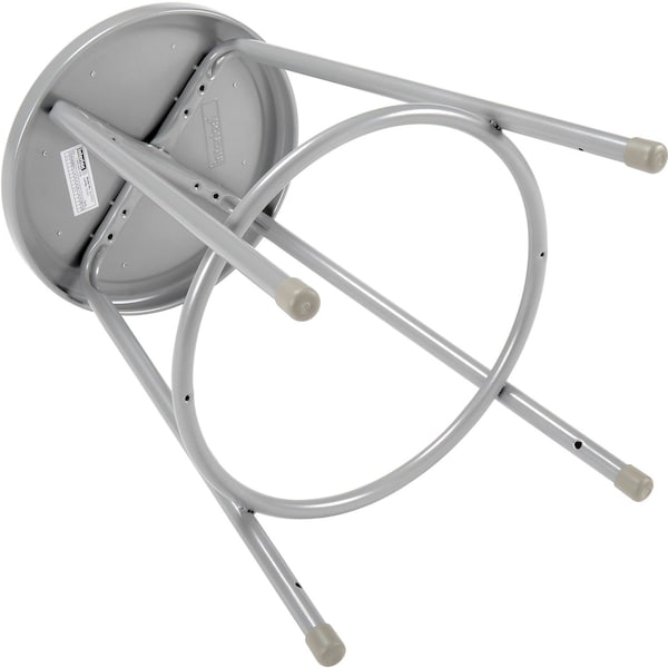 Global Industrial 24H Vinyl Padded Stool, Gray, Armless, Backless, 2PK - B2222429