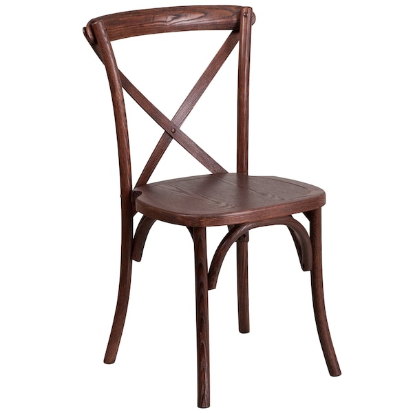 Flash Furniture HERCULES Series Mahogany Cross Back Chair - 2-XU-X-MAH-GG