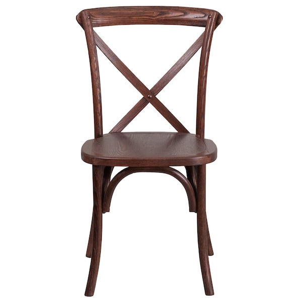 Flash Furniture HERCULES Series Mahogany Cross Back Chair - 2-XU-X-MAH-GG