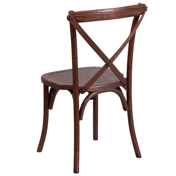 Flash Furniture HERCULES Series Mahogany Cross Back Chair - 2-XU-X-MAH-GG