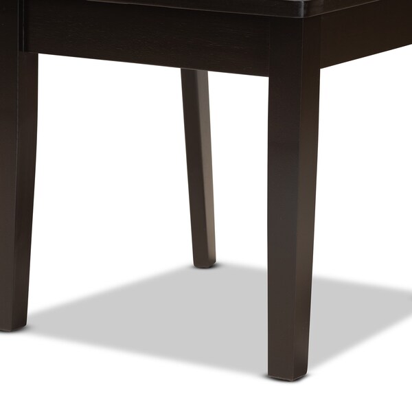 Baxton Studio Caron Modern and Contemporary Transitional Dark Brown Finished Wood 2-Piece Dining Chair Set - 180-11430-ZORO