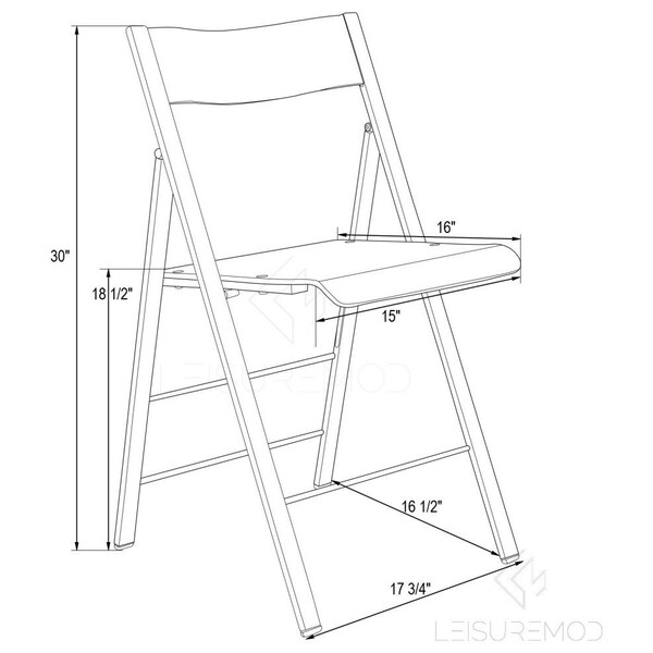 Leisuremod Menno Modern Acrylic Folding Chair, Blue - MF15TBU