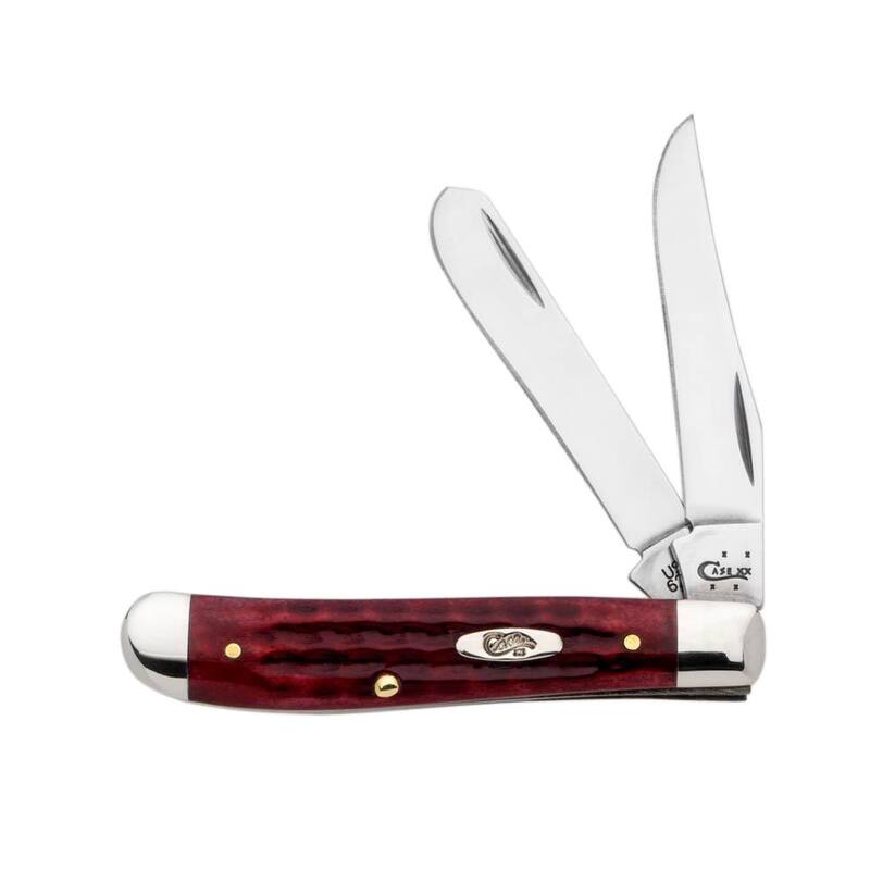 W.R. Case and Sons Cutlery Co. Pocket Worn Old Red Bone Mini Trapper Pocket Knife - FI00784