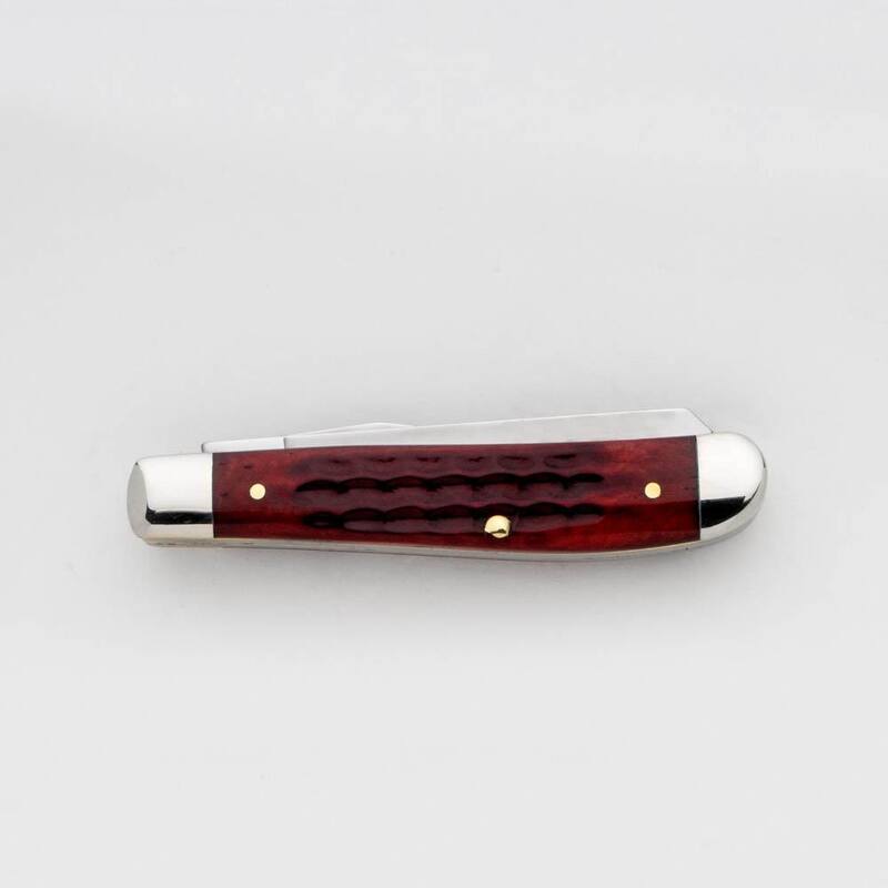 W.R. Case and Sons Cutlery Co. Pocket Worn Old Red Bone Mini Trapper Pocket Knife - FI00784