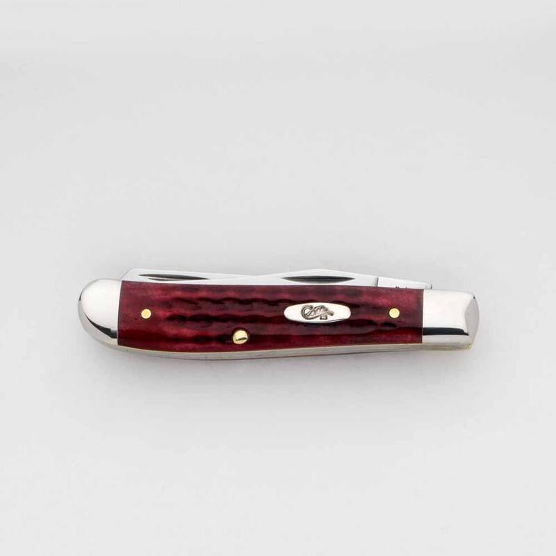 W.R. Case and Sons Cutlery Co. Pocket Worn Old Red Bone Mini Trapper Pocket Knife - FI00784