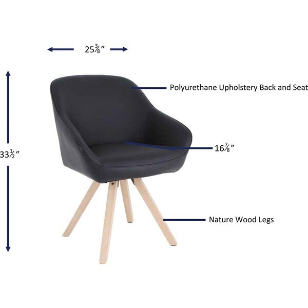 Lorell CHAIR, GUEST, WOOD LEGS - LLR68564