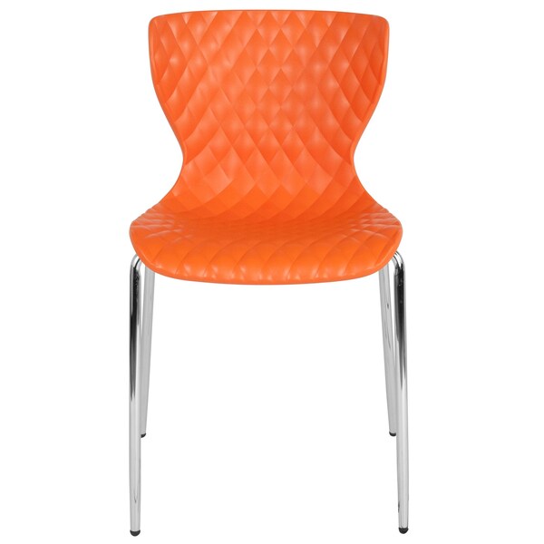 Flash Furniture Contemporary Chair, 18", Orange - LF-7-07C-ORNG-GG