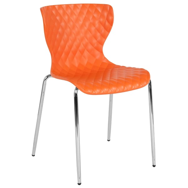 Flash Furniture Contemporary Chair, 18", Orange - LF-7-07C-ORNG-GG