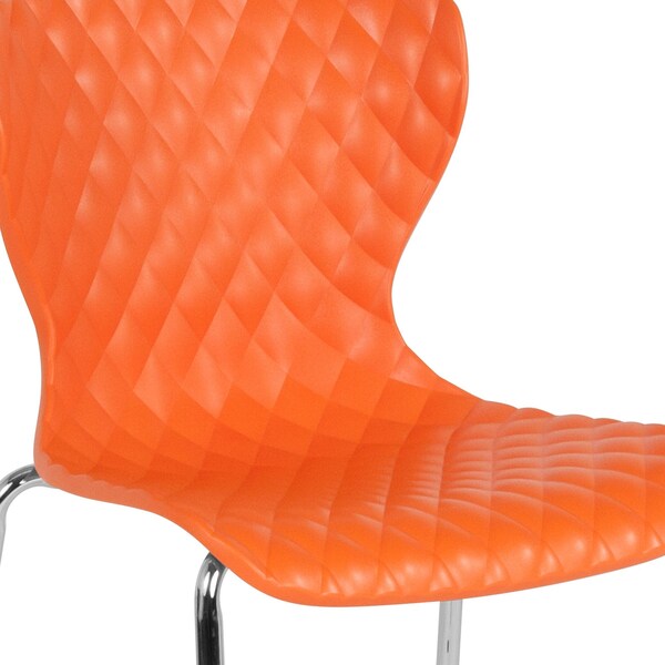Flash Furniture Contemporary Chair, 18", Orange - LF-7-07C-ORNG-GG