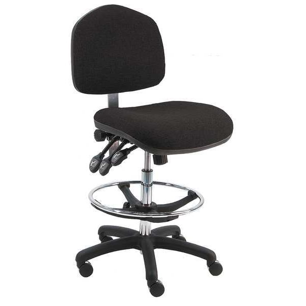 Benchpro Fabric Task Chair, 21" to 31", No Arms, Black - WNT-FB-3L