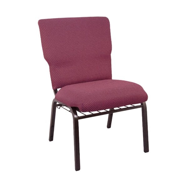 Flash Furniture Advantage Burgundy Pattern Discount Church Chair, 21" Wide - EPCHT-100