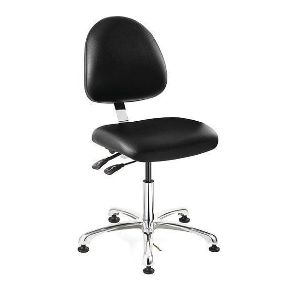 Bevco Vinyl Desk Chair, 17" to 22", Black - 9051M-E-BKV