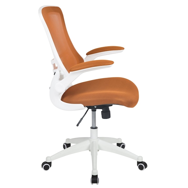 Flash Furniture Desk Chair, Mesh, Tan Mesh/White Frame - BL-X-5M-WH-TAN-GG