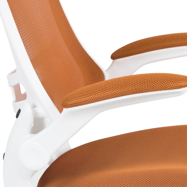 Flash Furniture Desk Chair, Mesh, Tan Mesh/White Frame - BL-X-5M-WH-TAN-GG
