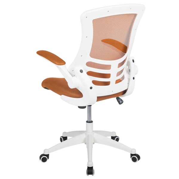 Flash Furniture Desk Chair, Mesh, Tan Mesh/White Frame - BL-X-5M-WH-TAN-GG