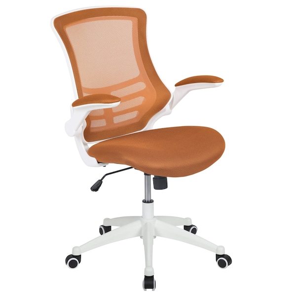 Flash Furniture Desk Chair, Mesh, Tan Mesh/White Frame - BL-X-5M-WH-TAN-GG