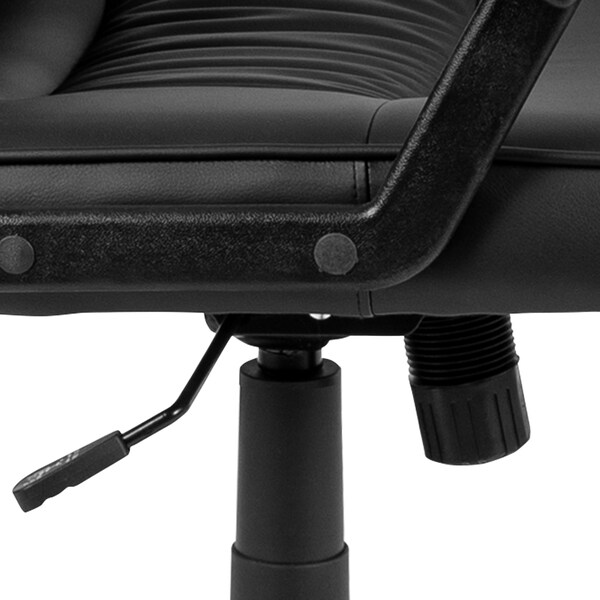 Flash Furniture Leather Task Chair, Black - CH-197051X000-BK-GG