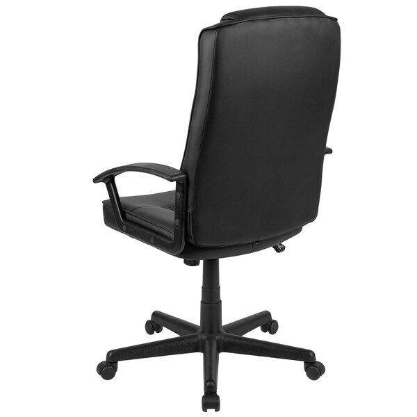 Flash Furniture Leather Task Chair, Black - CH-197051X000-BK-GG