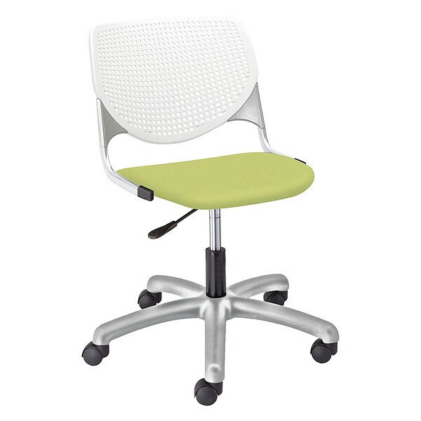 Kfi Task Chair, 15-1/2" to 20", White, Green Apple - TK2300-P08-GREEN APPLE