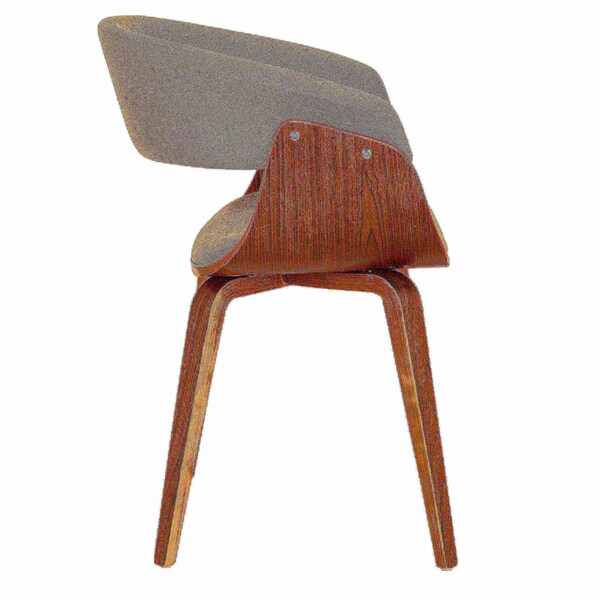 Lumisource Vintage Mod Dining/Accent Chair in Walnut and Green - CH-VMONL WL+GN