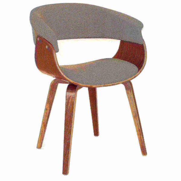 Lumisource Vintage Mod Dining/Accent Chair in Walnut and Green - CH-VMONL WL+GN