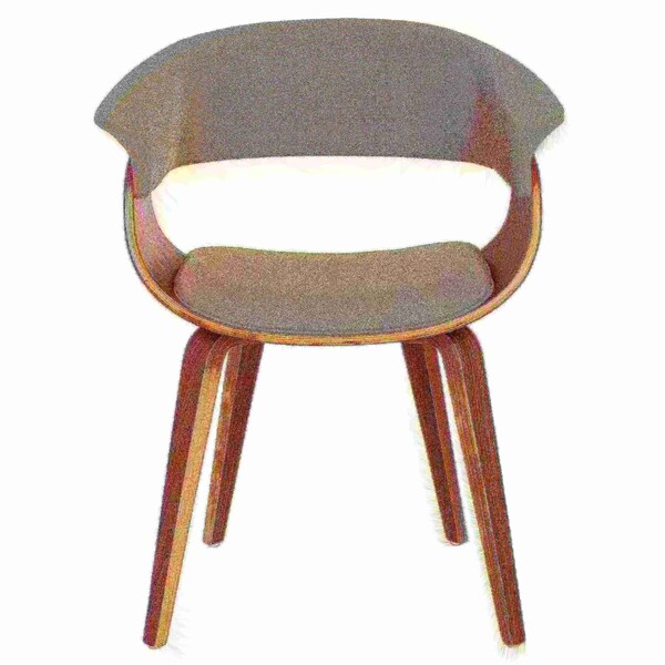 Lumisource Vintage Mod Dining/Accent Chair in Walnut and Green - CH-VMONL WL+GN