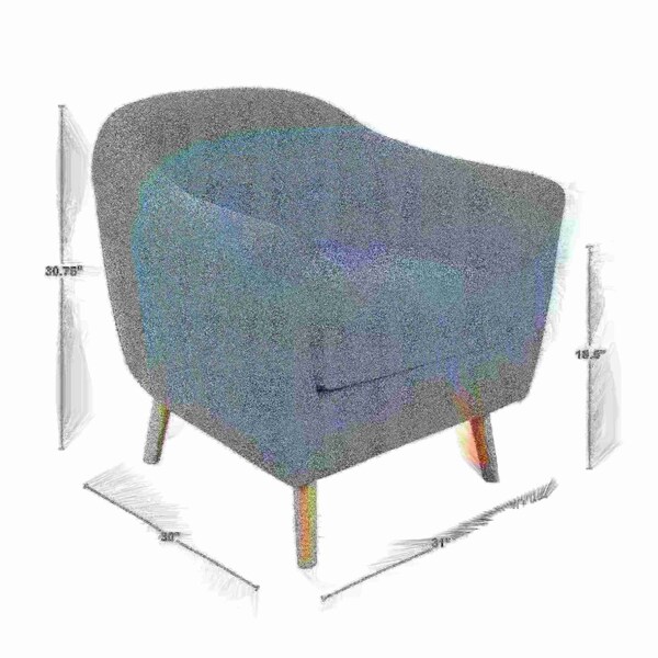 Lumisource Rockwell Mid Century Modern Accent Chair in Teal - CHR-AH-RKWL TL