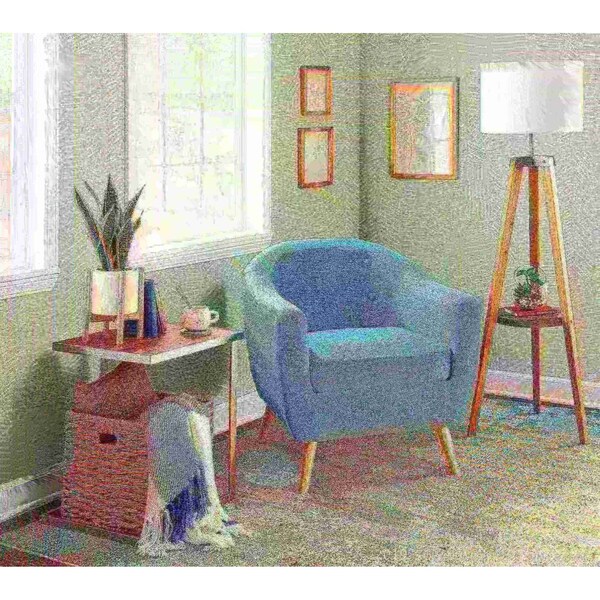 Lumisource Rockwell Mid Century Modern Accent Chair in Teal - CHR-AH-RKWL TL