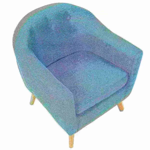 Lumisource Rockwell Mid Century Modern Accent Chair in Teal - CHR-AH-RKWL TL