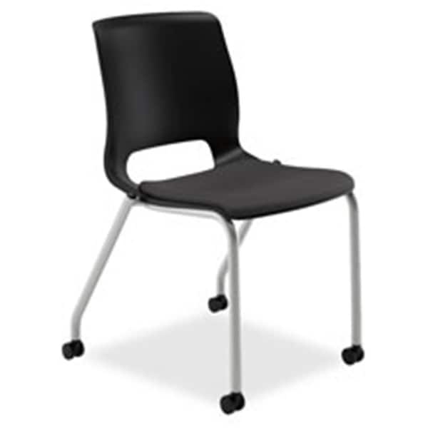 Convenience Concepts 4-Leg Stack Chair, 23 in. x 21 in. x 32.25 in., Onyx-Black - HI517878