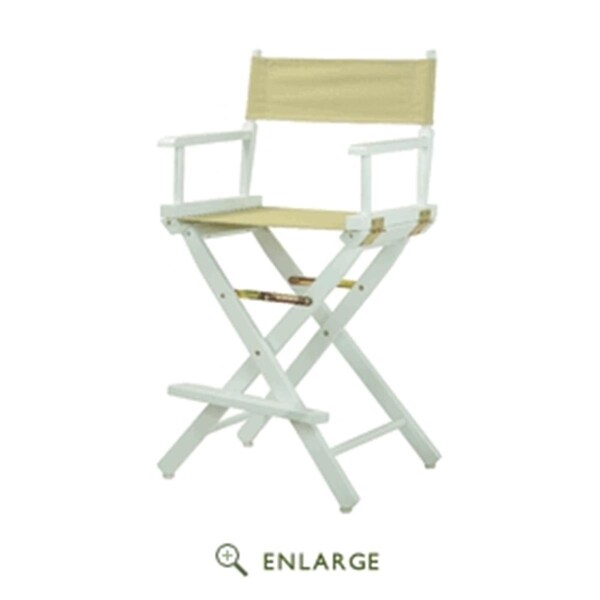 Betterbeds 220-01-021-24 24 in. Directors Chair White Frame with Tan Canvas - BE4231514