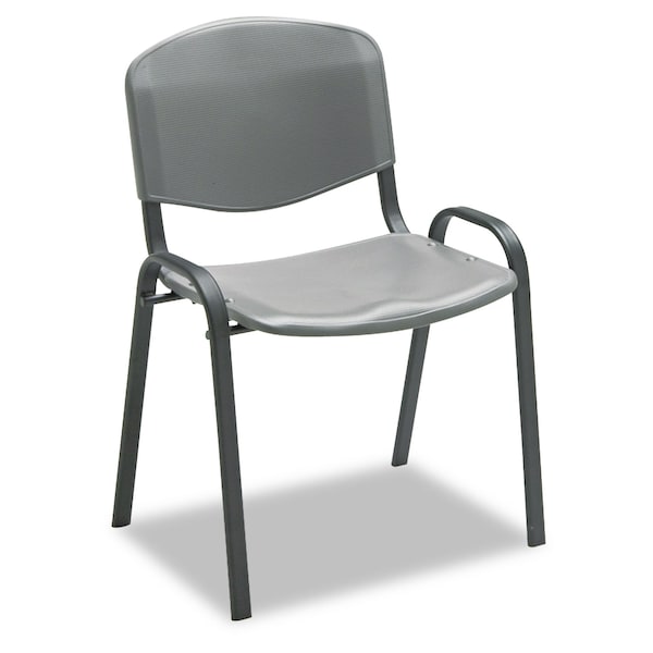 Safco Charcoal Stack Chair, 17-3/4" L 30-1/2" H, Polypropylene Seat - 4185CH
