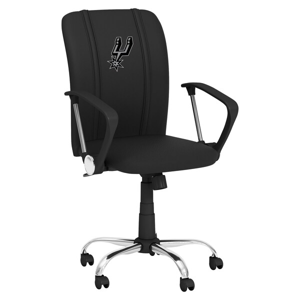 Dreamseat Curve Task Chair with San Antonio Spurs Primary Logo - XZOCCURVE-PSNBA32051