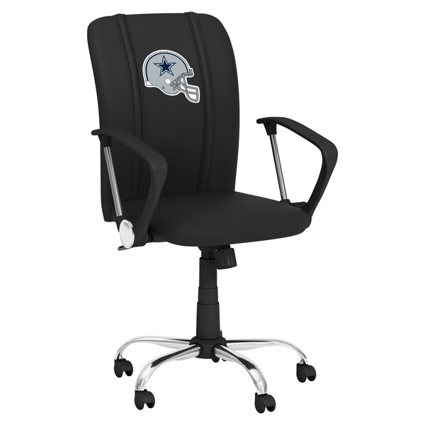 Dreamseat Curve Task Chair with Dallas Cowboys Helmet Logo - XZOCCURVE-PSNFL20042